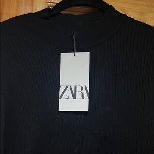 Zara Elegant Black Knit Top